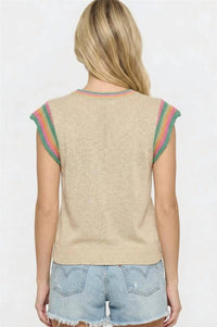 Staccato - Multi Accented Flutter Sleeve Top