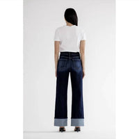 Mica Denim - High Rise Wide Leg Jeans With Cuff