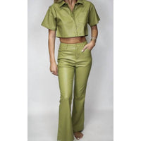Le Lis - Faux Leather Bootcut Pants