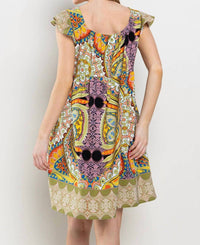 Ces Femme - Smocked Squared Neck Dress