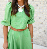 Aylaya - Iris Embroidery Skirt Set