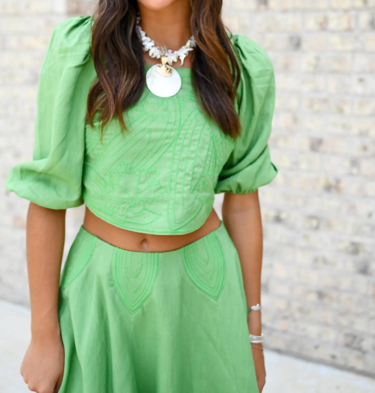 Aylaya - Iris Embroidery Skirt Set