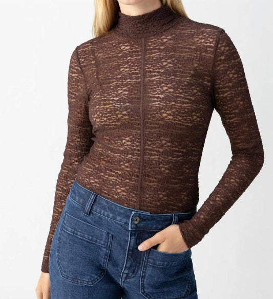 Sanctuary - Textured Mock Neck Tee