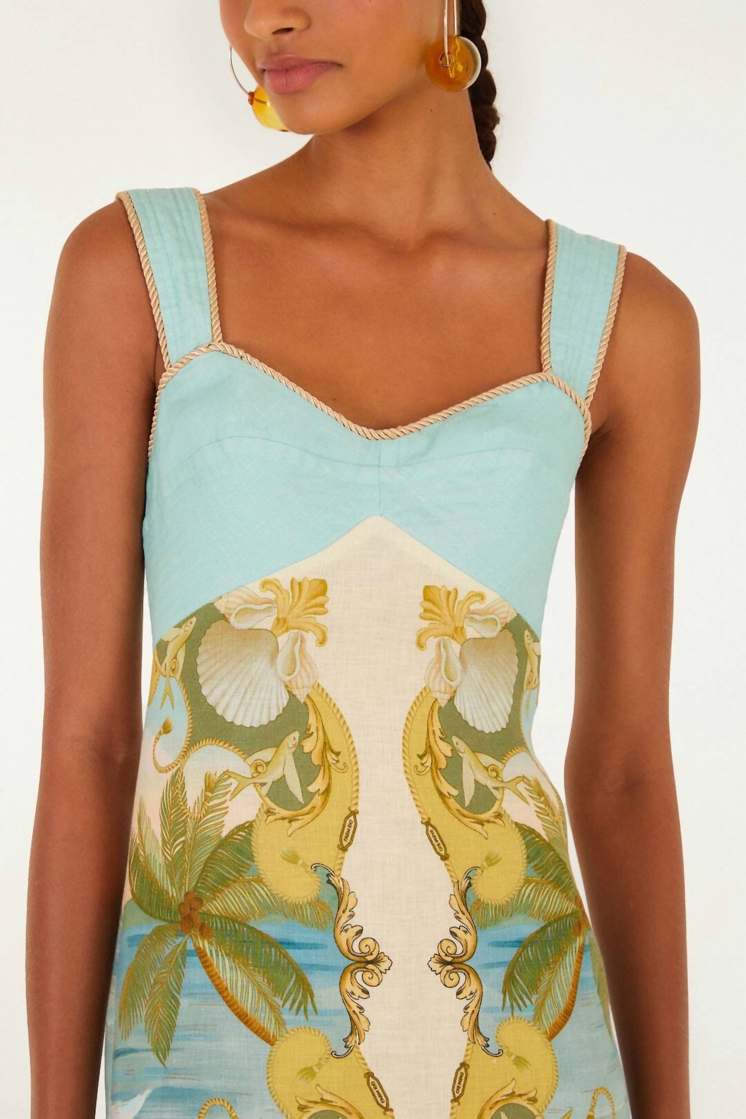 Farm Rio - Royal Sea Midi Dress