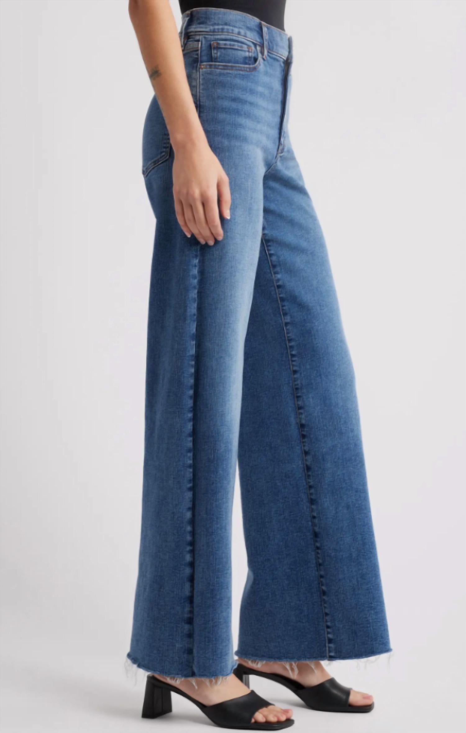 Frame - Le Slim Palazzo Raw After Wide Leg Jean