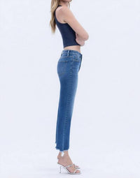 Vervet By Flying Monkey - Hannah Distressed Hem Kick Flare Jeans