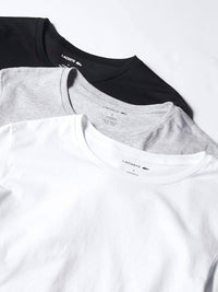 Lacoste - Men's Essentials Three Pack Crew Neck T Shirts Set