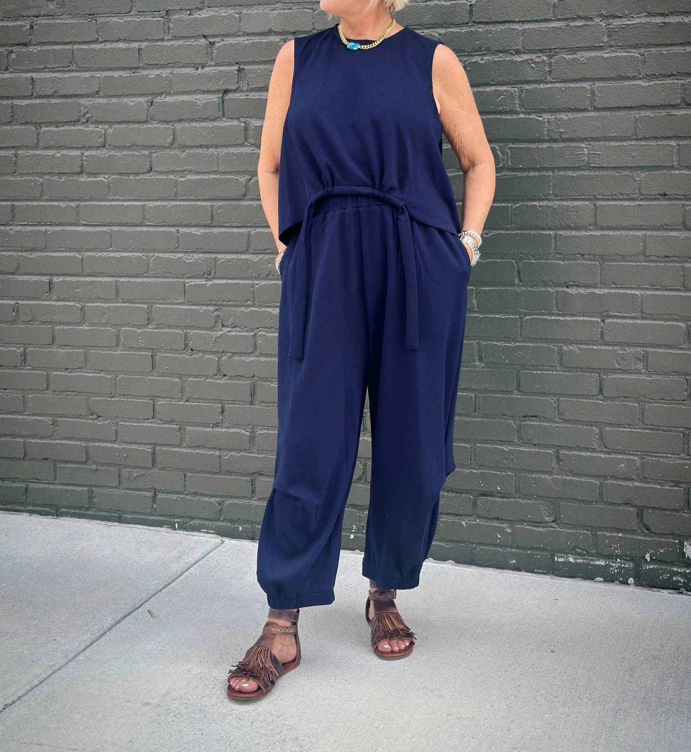 See And Be Seen - Dani Sleeveless Top And Straight Pants Set