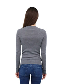 catherine gee Jennifer Sweater in grey - women's sweater - detail view