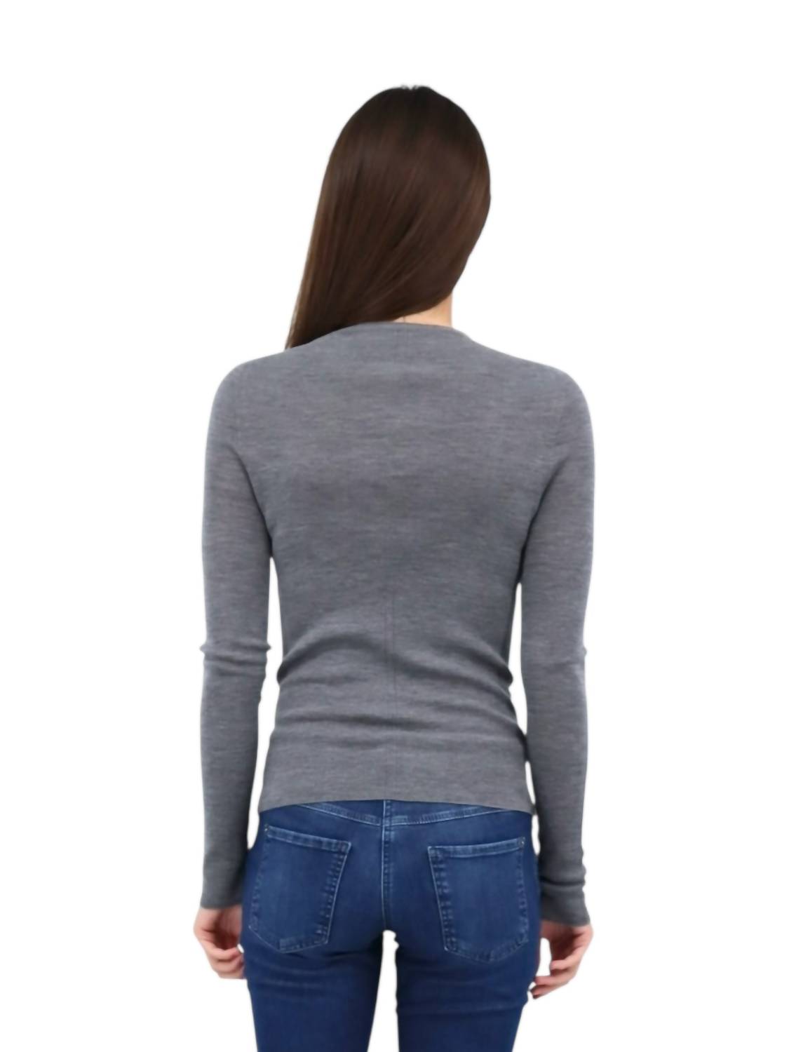 catherine gee Jennifer Sweater in grey - women's sweater - detail view