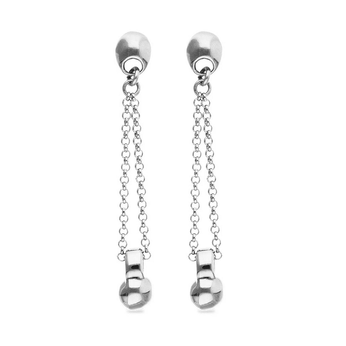 Unode50 - Women's Long Chain And Ball Detail Earrings