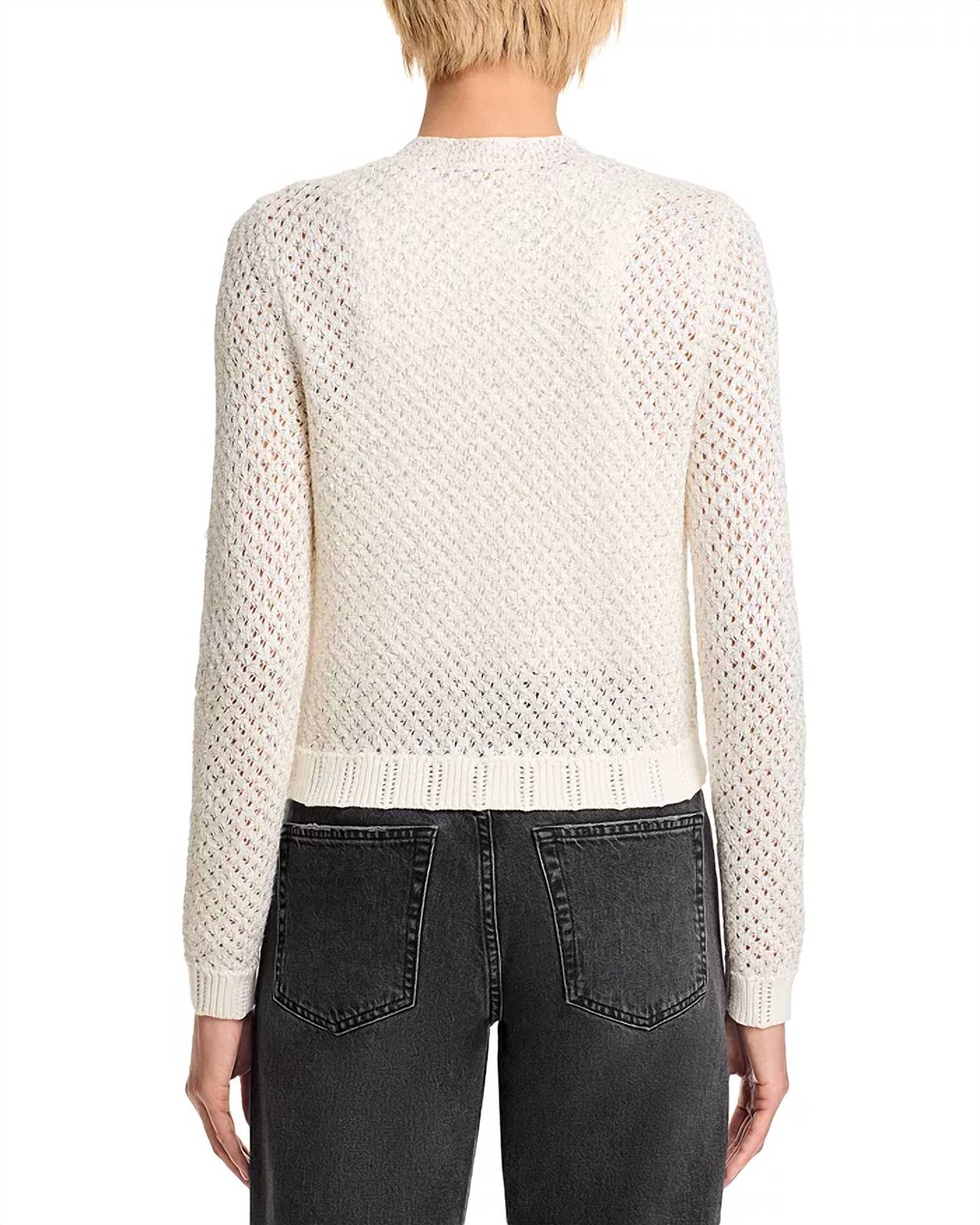 L'Agence - Blanca Sequin Cropped Cardigan