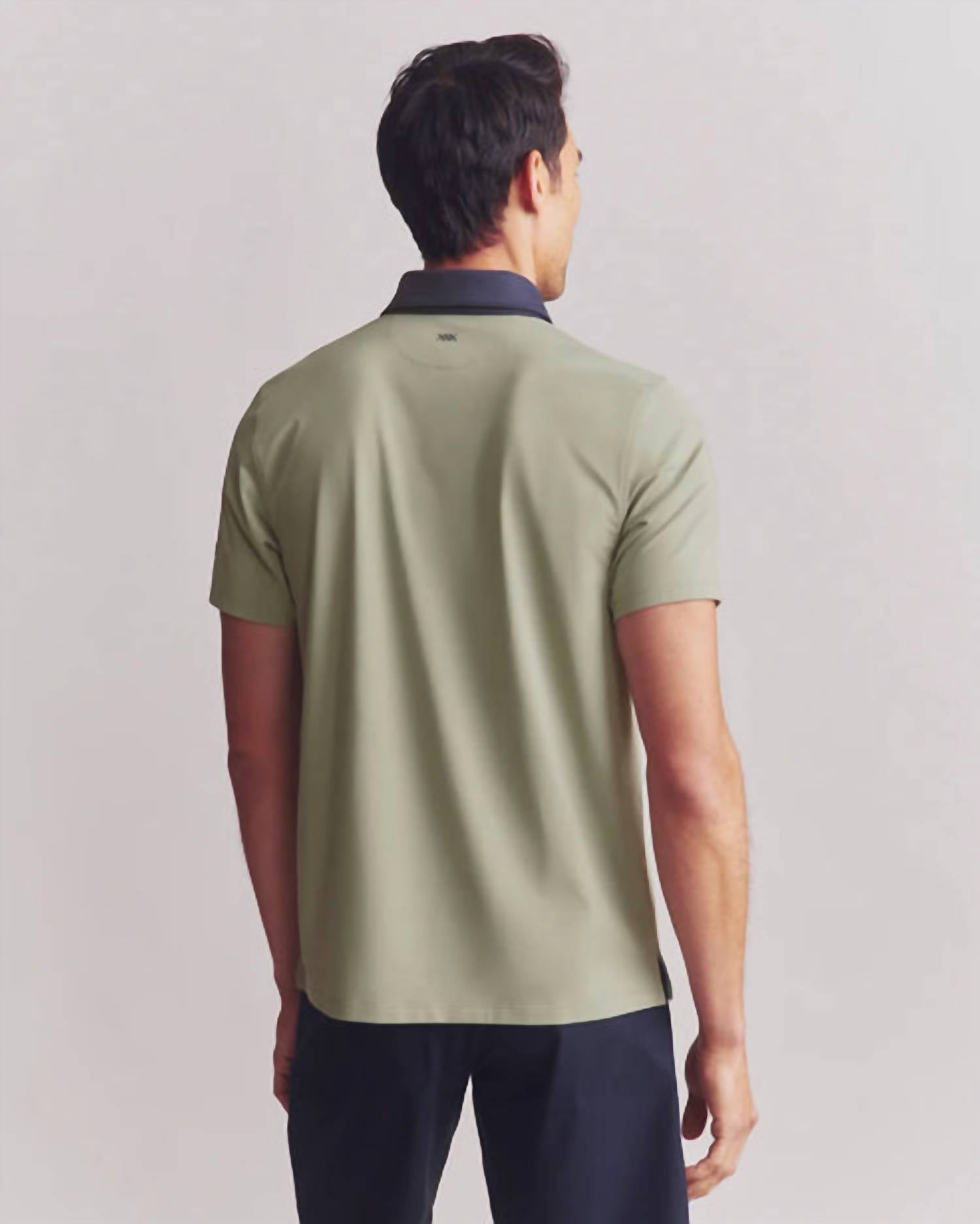 RHONE Golf Sport Polo in seagrass green - men's shirt - alternate view