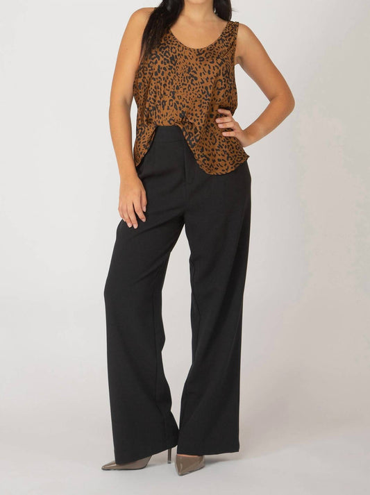Dex - Pleated Wide Leg Trouser Pants