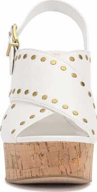 Vince Camuto - Women's Ellna Cross Band Studded Platform Wedge Sandal