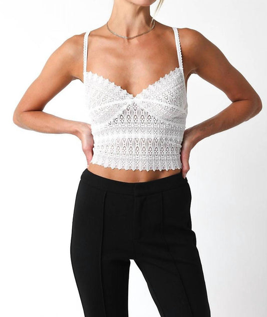 Olivaceous - Lace Crop Top