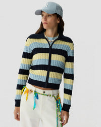 Guest In Residence - Kirby Striped Cable-knit Jacket