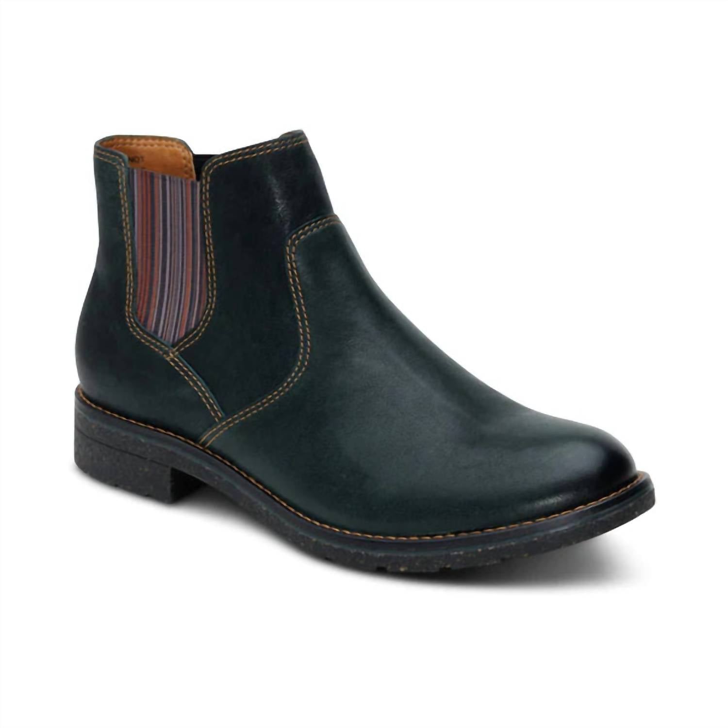 Aetrex Women's Kaylee Arch Support Chelsea Boots in dark green - women's shoe