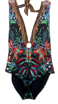 Camilla - Women's Ring Detail Plunge V One Piece