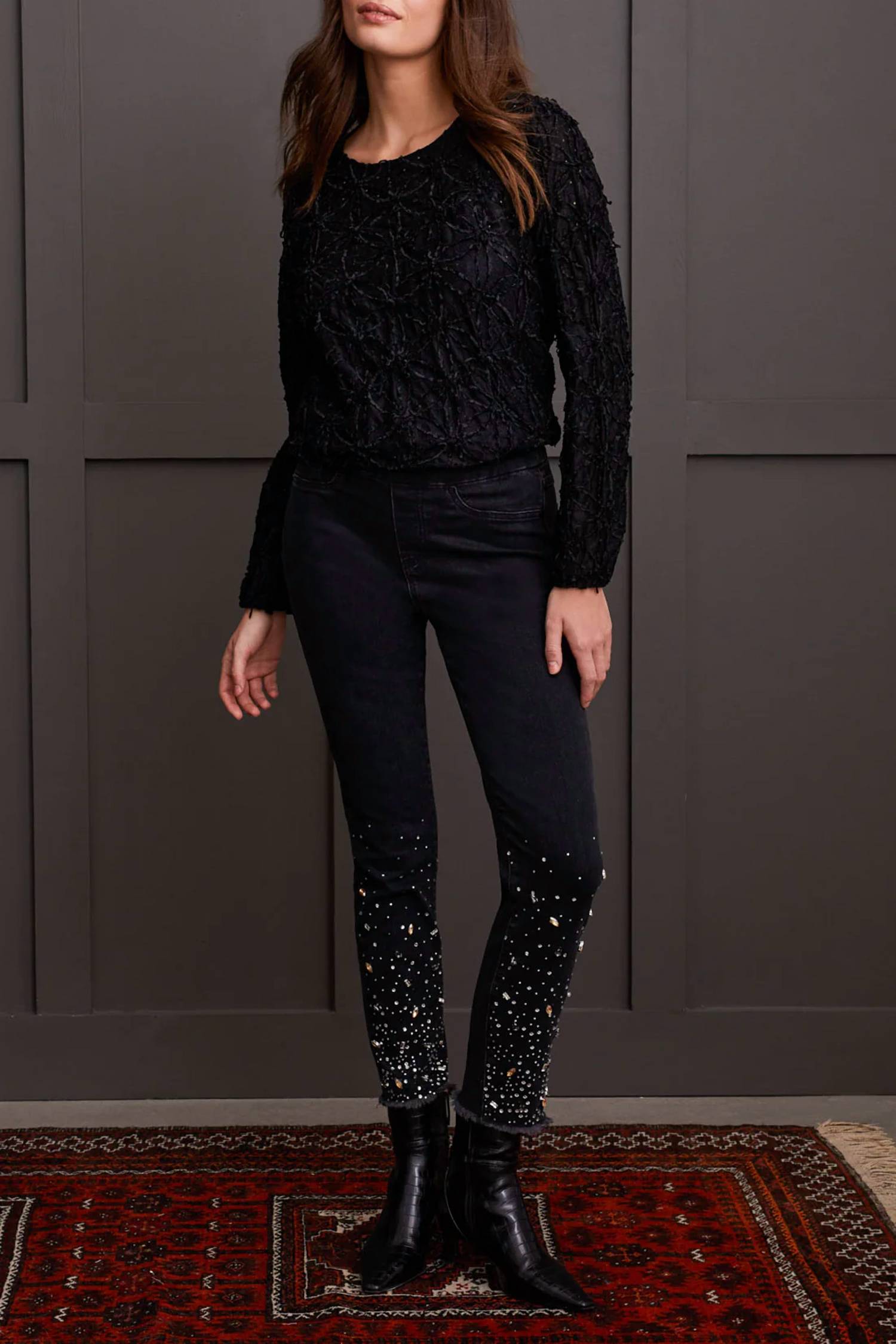 Tribal - Audrey Pull-on Slim Jean With Gemstones