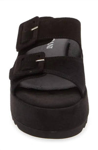 CORDANI Women's Karson 2 Platform Slide Sandal in black suede - women's sandal - view 4