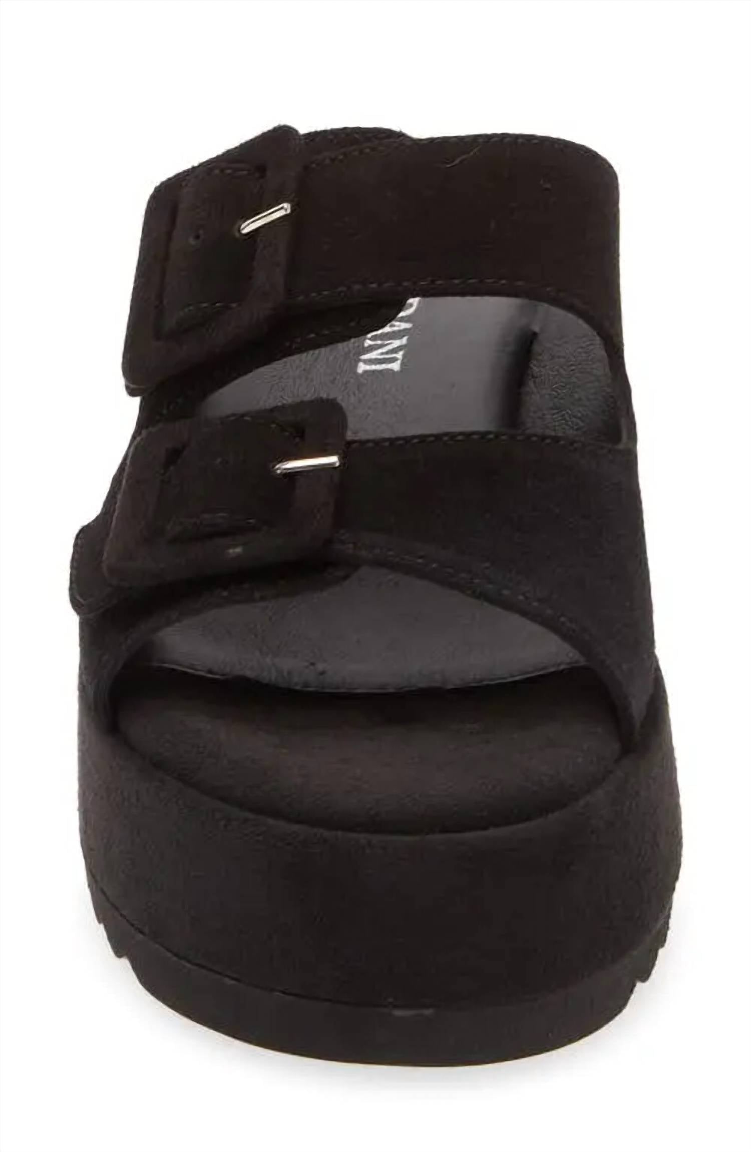 CORDANI Women's Karson 2 Platform Slide Sandal in black suede - women's sandal - view 4