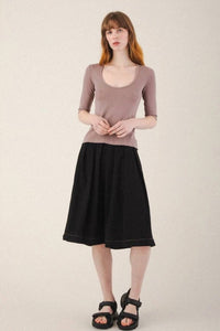 Prairie Underground - Pointelle Scoop Top