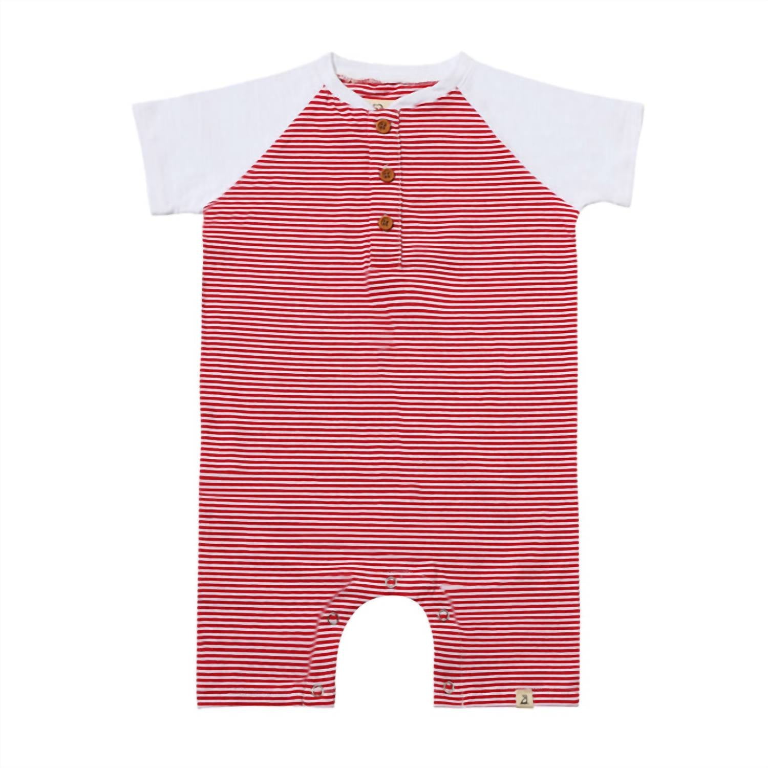 Me & Henry - Boy's Afloat Raglan Stripe Romper