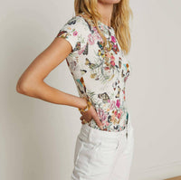 L'Agence - Ressi Short Sleeve Butterfly Print Tee