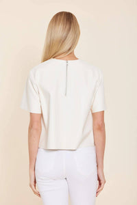 Dolce Cabo - Faux Leather Cropped Shirt