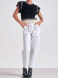 Elan - Ruffle Sleeve Sweater