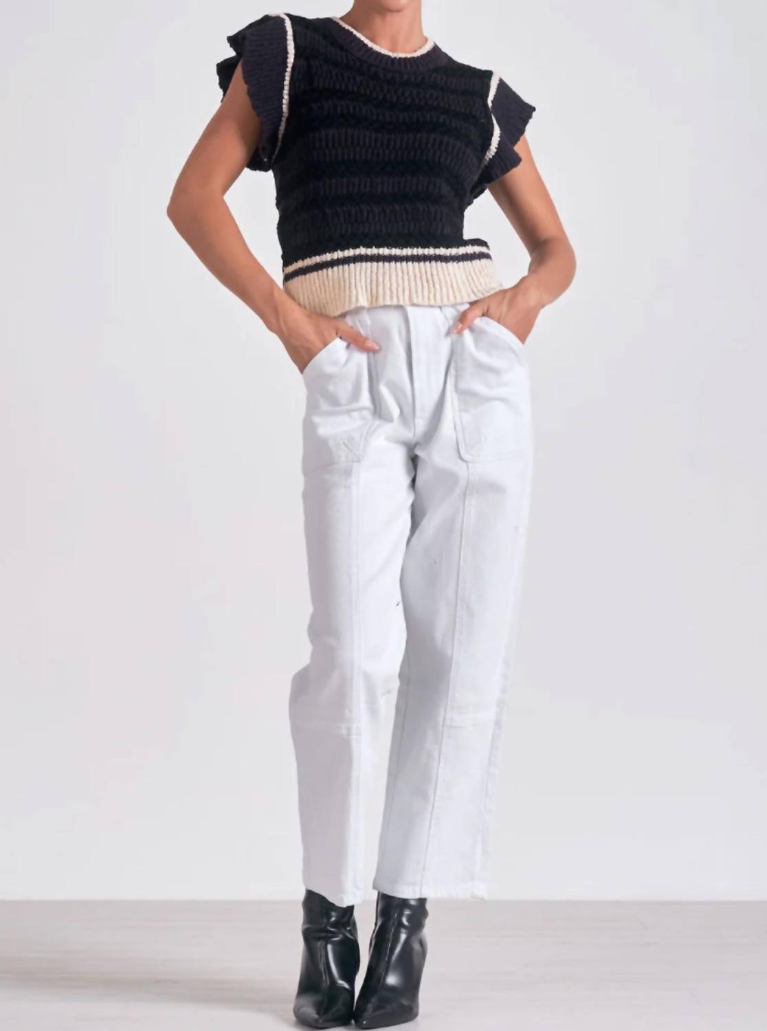 Elan - Ruffle Sleeve Sweater