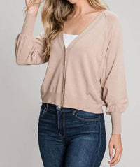 Be Cool - Balloon Sleeve Cardigan