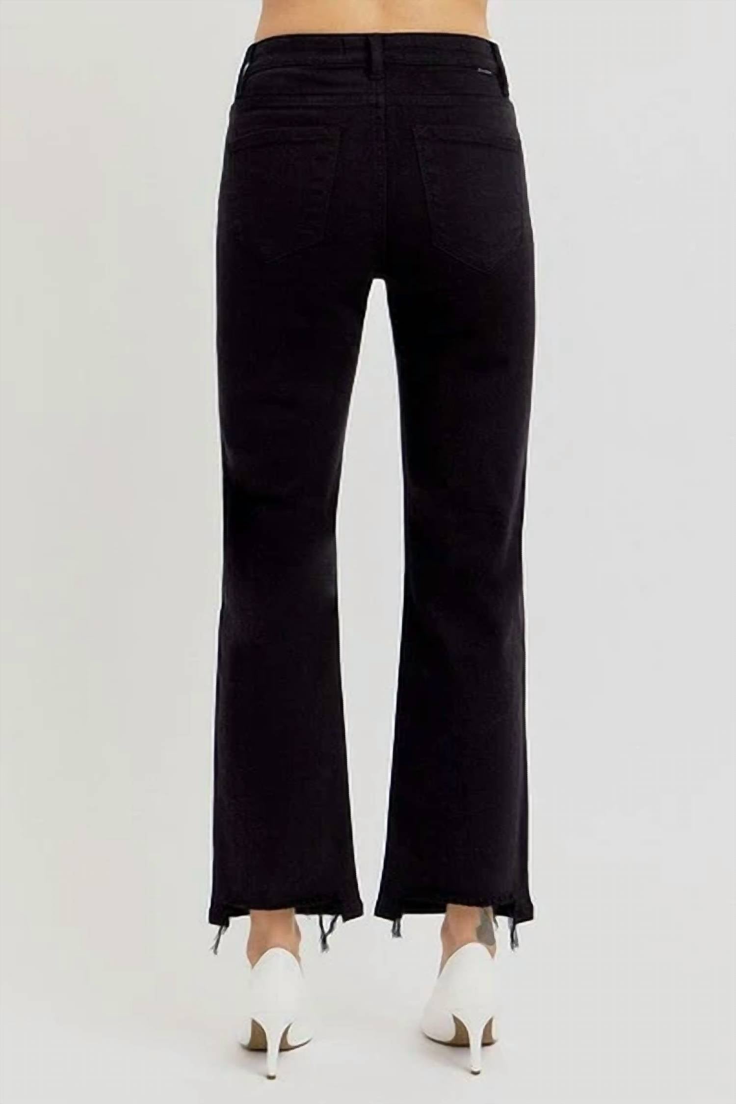 Risen - Tummy Control High Rise Crop Straight Leg Jeans - Plus