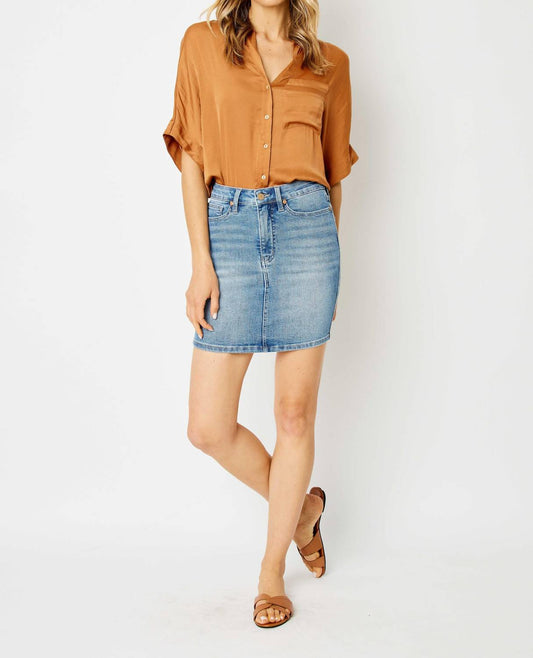 Judy Blue - High Waist Tummy Control Denim Skirt