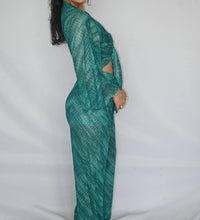 Elan - Emerald Serpent Sheer Beach Pants