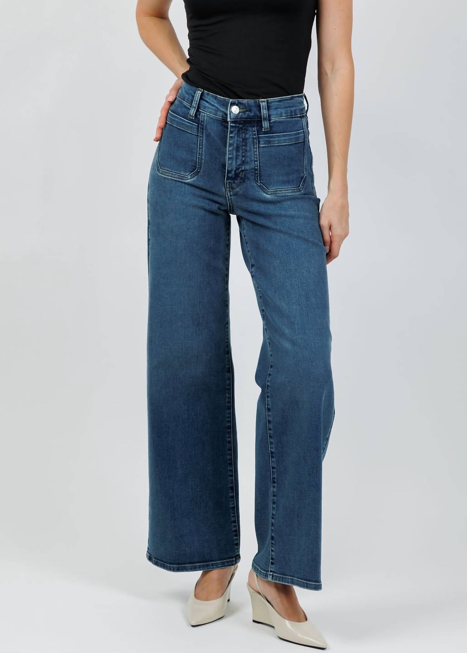 Frame - Le Slim Palazzo Modernist Pocket Jeans