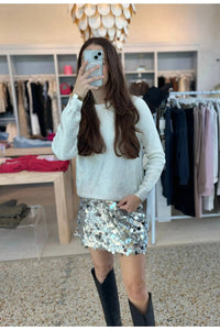 J. Society - Metallic Crewneck Sweater