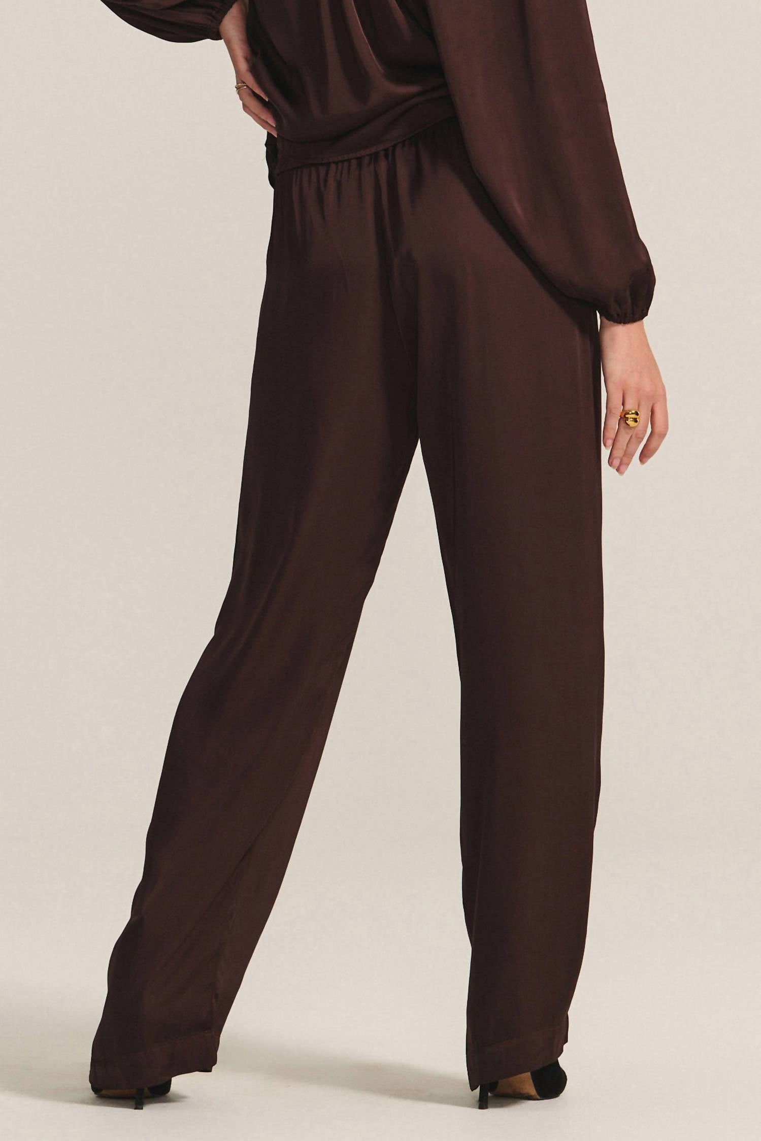 Velvet by Graham & Spencer Larkin Pants in mulch - women's pants - detail view