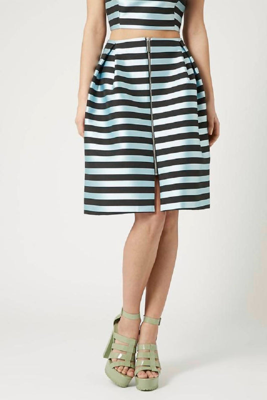 Topshop - Striped A Line Scuba Skirt