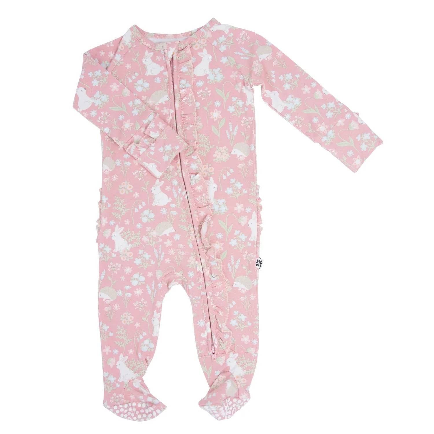Sweet Bamboo - Kid's Woodland Print Footie