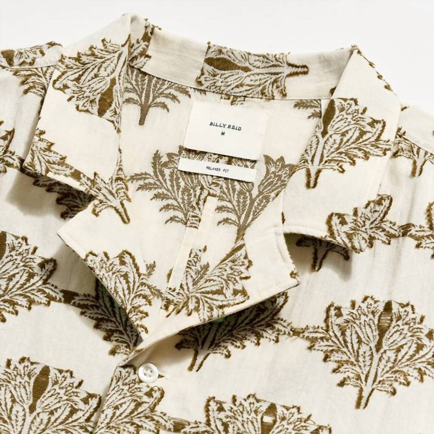 Billy Reid - Short Sleeve Botanical Jacquard Camp Shirt