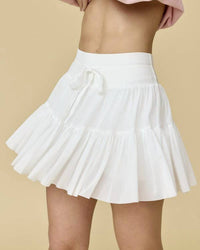 PAPERMOON Squad Goals Mini Skort in white - women's shorts - view 4
