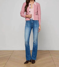 L'Agence - Poetry Stitch Crop Cardigan