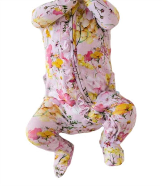 Posh Peanut - Gaia Ruffle Footie Romper