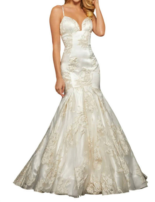Sherri Hill - Metallic Print Mermaid Wedding Dress