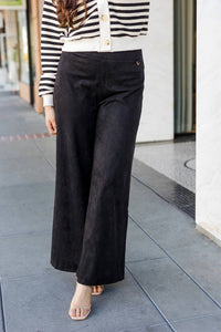 Mustard Seed - Influenced Suede Wide Leg Pants