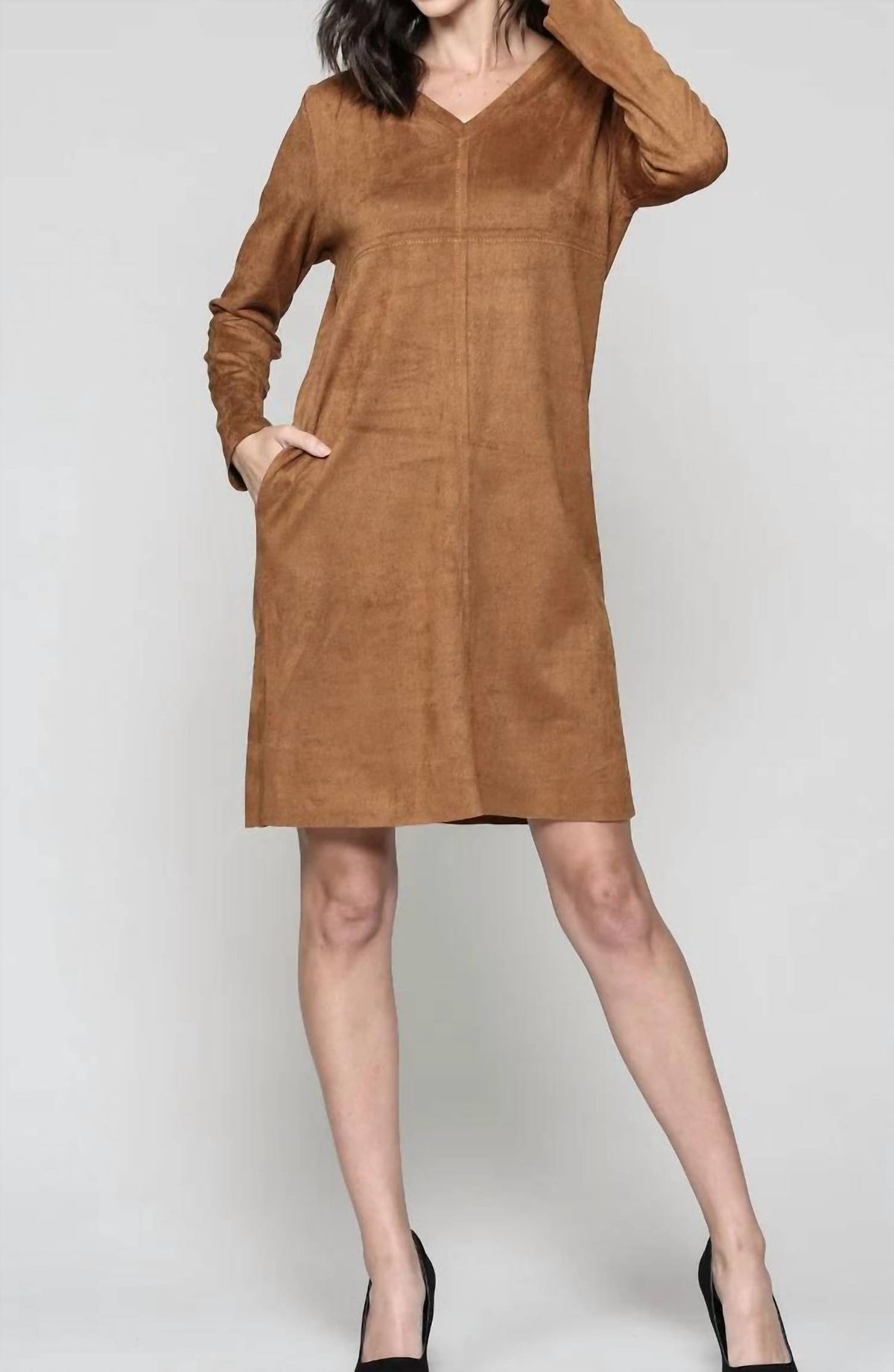 Joh - Aurora Suede Long Sleeve Dress