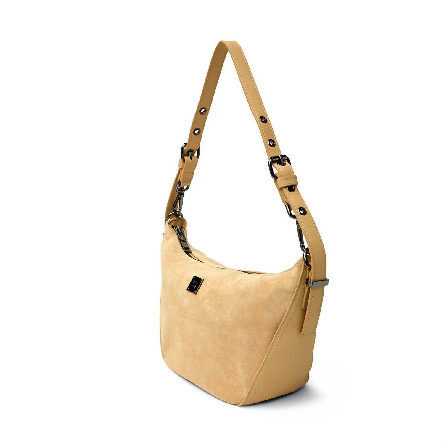 THINK ROYLN Women's Moonbeam Bag in soft sand suede - women's bag - alternate view