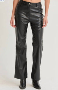 Crescent - Faux Leather Pants